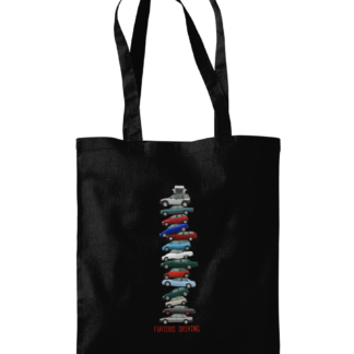 Furious Driving fabric tote bag with car stack image
